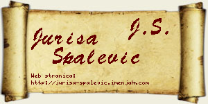 Juriša Spalević vizit kartica